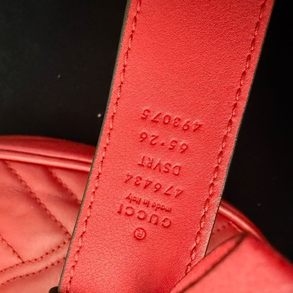 Brabd new Gucci Red Quilted Belt Bag size 65 comes with box and dustbag - Picture 6 of 7